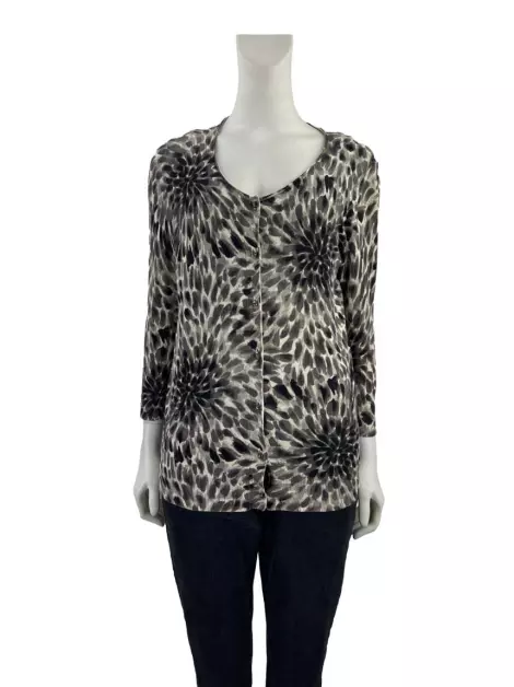 Casaco Ann Taylor Cardigan Animal Print