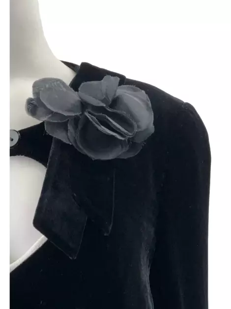 Casaco Armani Collezioni Veludo Preto