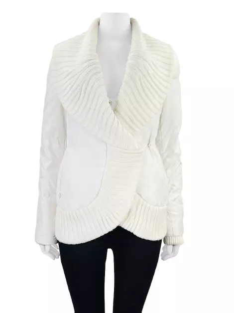 Casaco BCBG Max Azria Tecido Off White