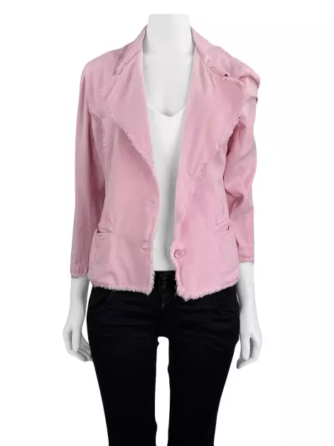 Casaco Bebe Jeans Rosa