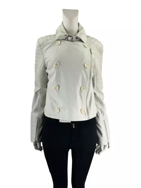 Casaco Bobstore Couro Off White