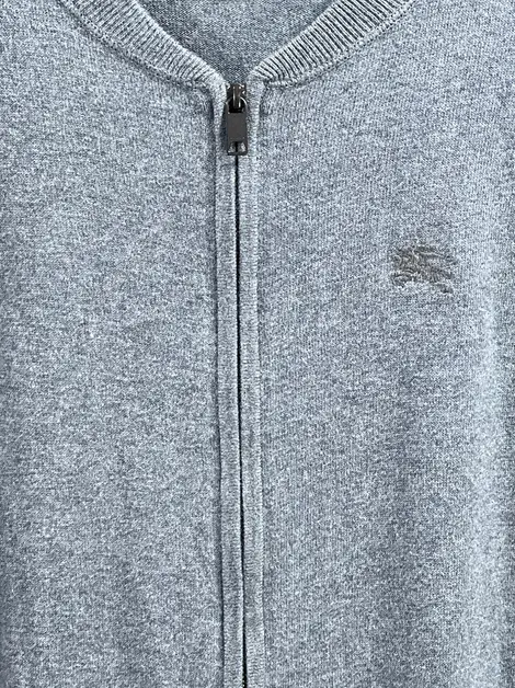 Casaco Burberry Tricot Cinza