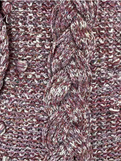 Casaco byNV Tricot Mescla Rosa