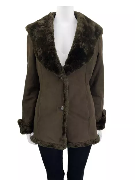 Casaco Calvin Klein Fur Marrom