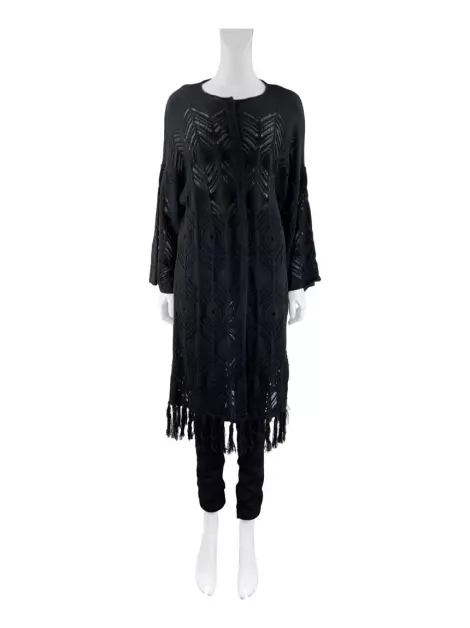 Casaco Carol Bassi Tricot Preto