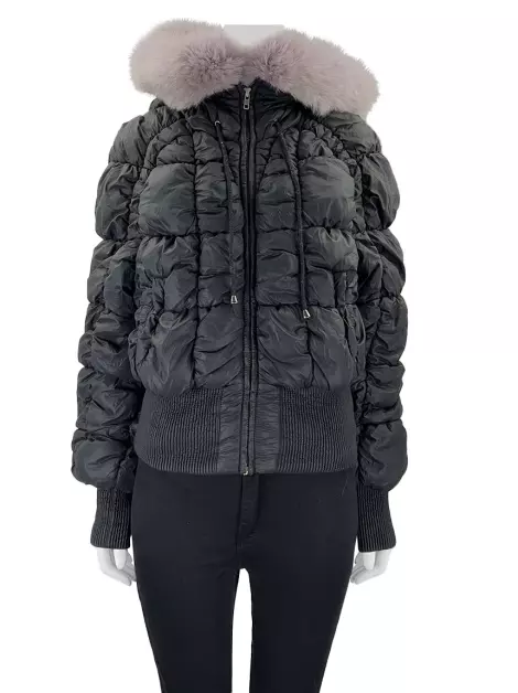 Casaco Catherine Malandrino Puffer Preto