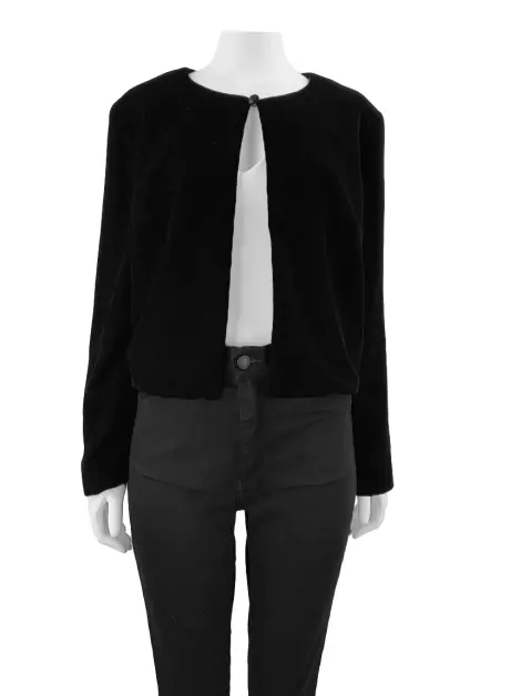Casaco Chanel Veludo Preto