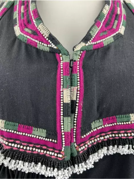Casaco Isabel Marant Bordado Preto