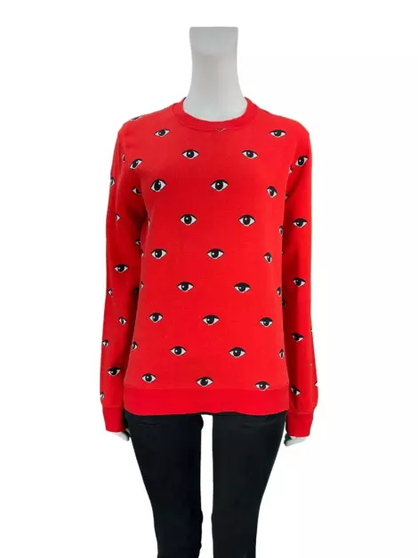 Casaco Kenzo Olhos Estampados Vermelho