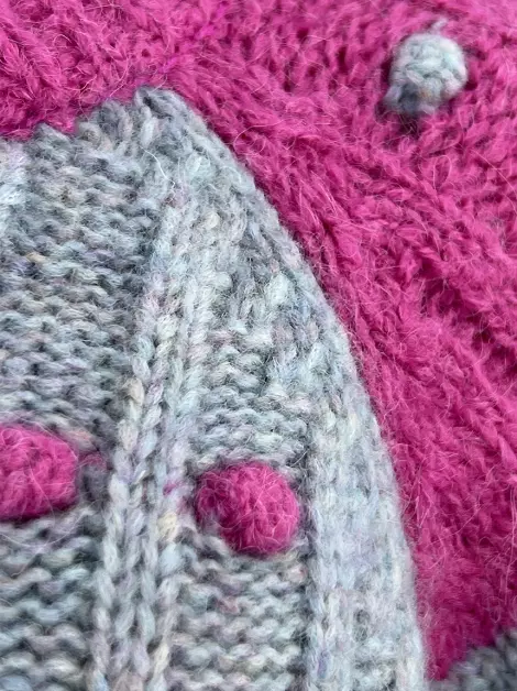 Casaco Love Shack Fancy Tricot Bicolor