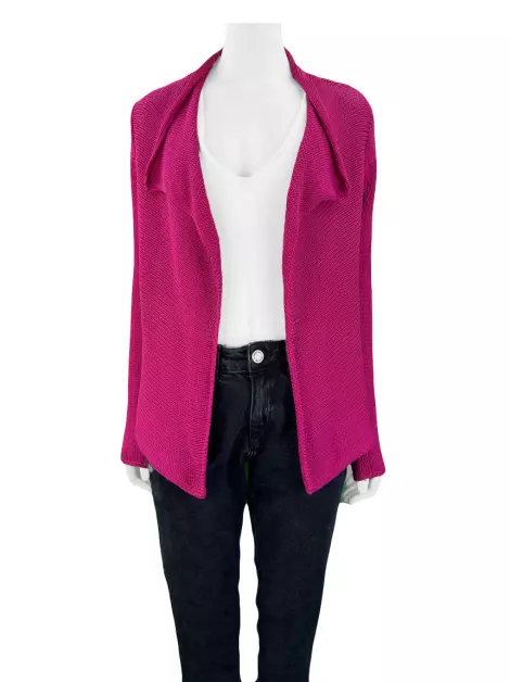 Casaco Marisa Ribeiro Tricot Rosa
