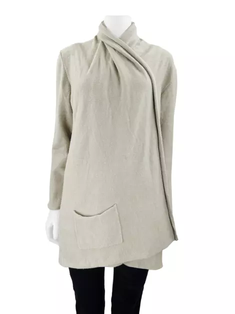 Casaco Mixed Tricot Cinza