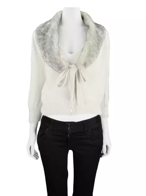 Casaco MNG Tricot Off White