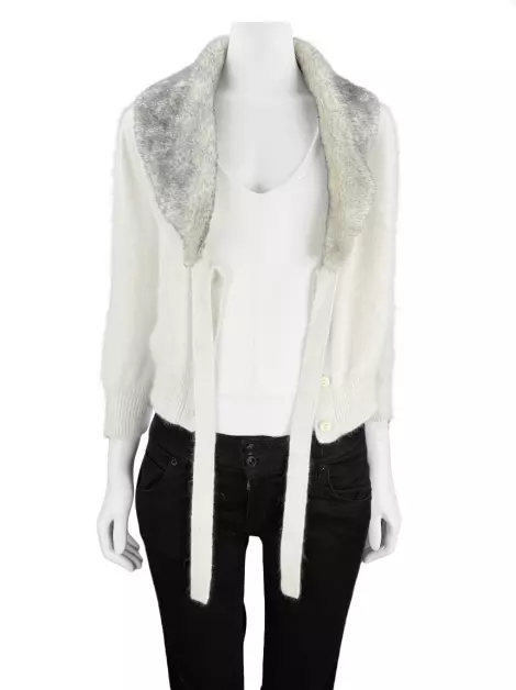 Casaco MNG Tricot Off White