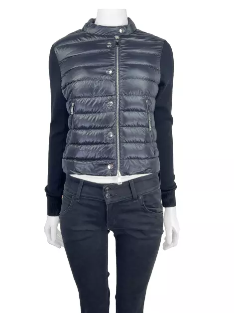 Casaco Moncler Cardigan Tricot Preto