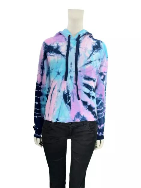 Casaco Not Your Basic Denim Estampa Tie Dye