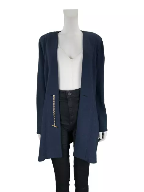 Casaco St. John Tricot Azul