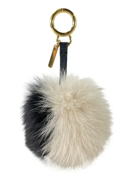 Chaveiro Fendi Pom Pom Fur Bicolor