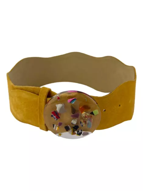 Cinto Allmost Vintage Couro Laranja