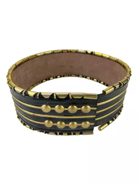 Cinto Balmain x H&M Couro Preto