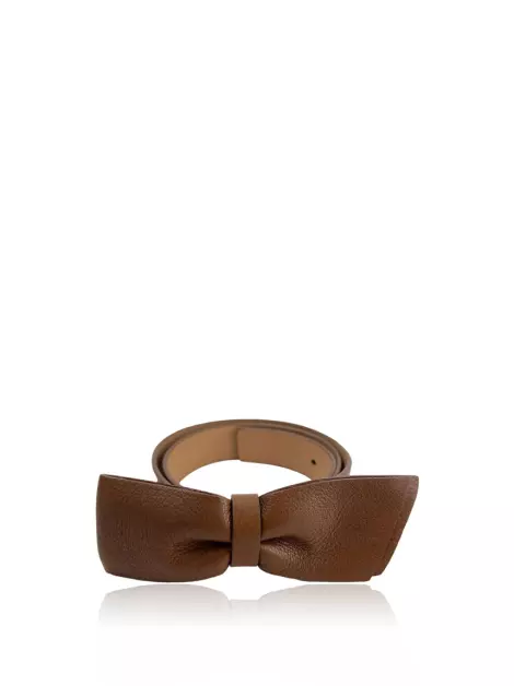 Cinto Carolina Herrera Bow Couro Marrom