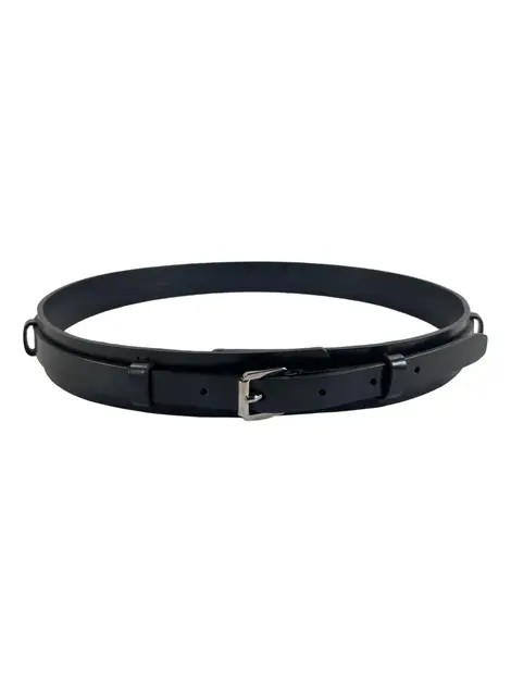 Cinto Christian Dior Couro Preto Vintage