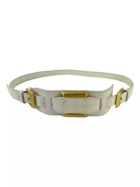 Cinto Fendi Buckle Branco