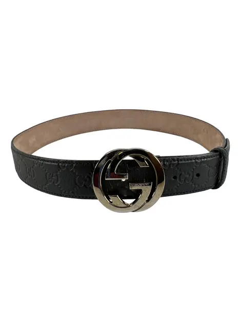 Cinto Gucci Interlocking G Preto