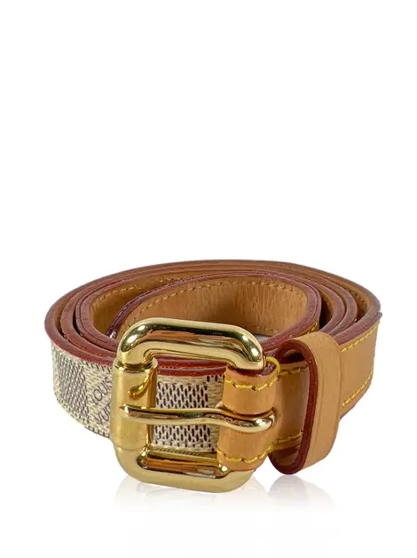 Cinto Louis Vuitton Thin Damier Azur