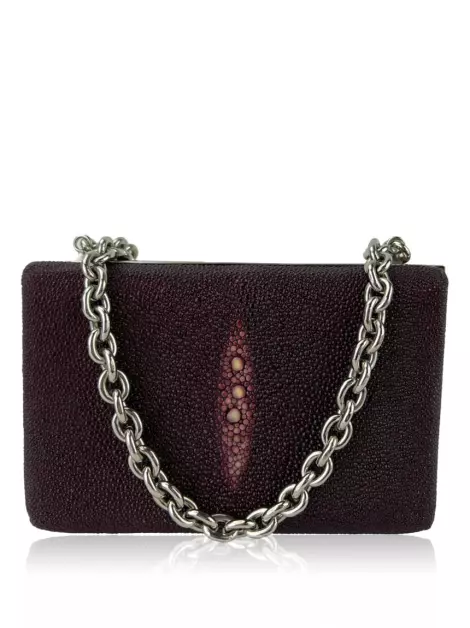 Clutch Adriana Degreas por Dania Reiter Texturizado Vinho