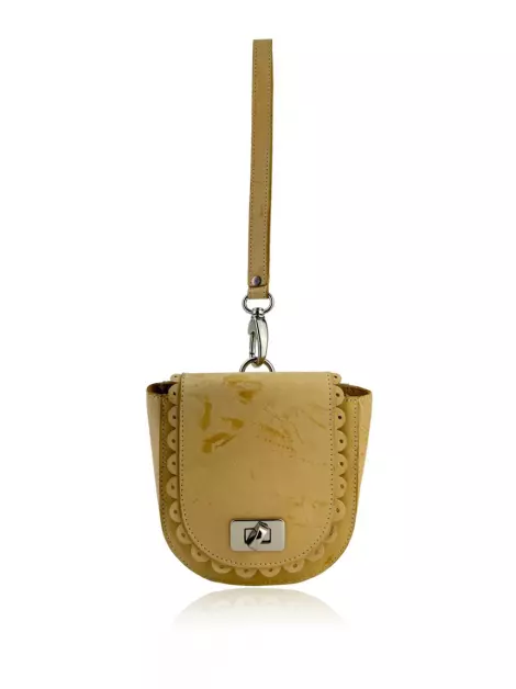 Clutch Andrea Marques Couro Bege