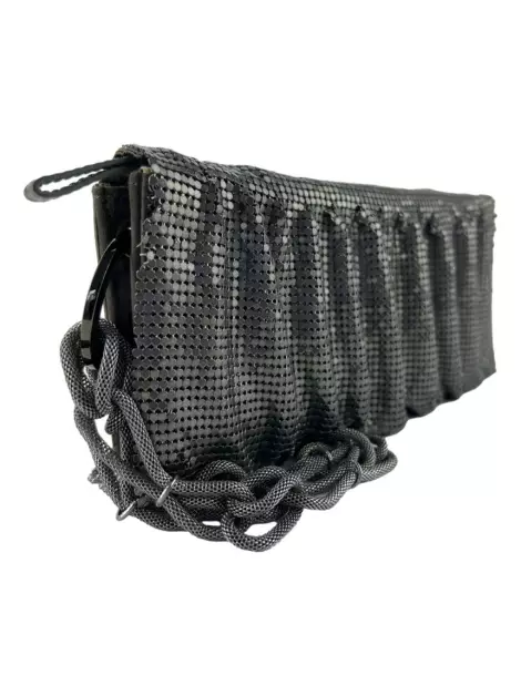 Clutch BCBG Max Azria Malha Metal Prateada