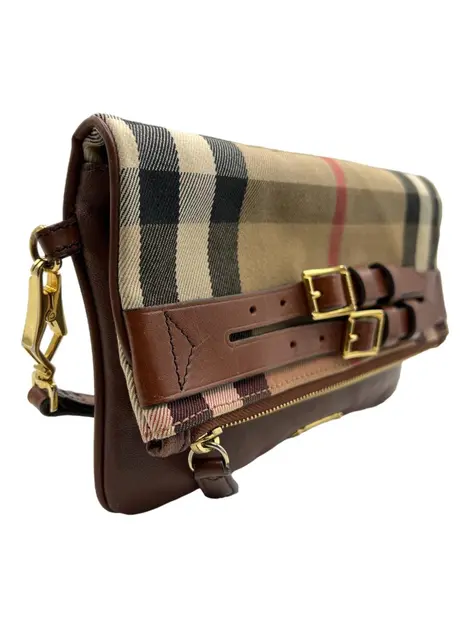 Clutch Burberry Check Marrom