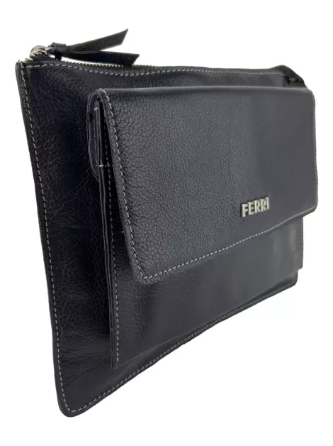 Clutch Ferri Couro Preto