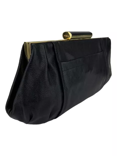 Clutch Furla Couro Preta