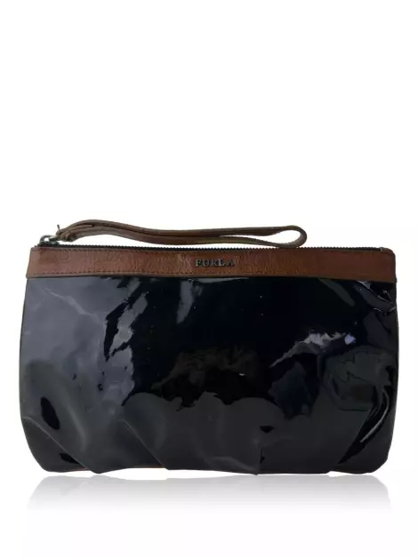 Clutch Furla Verniz Preta