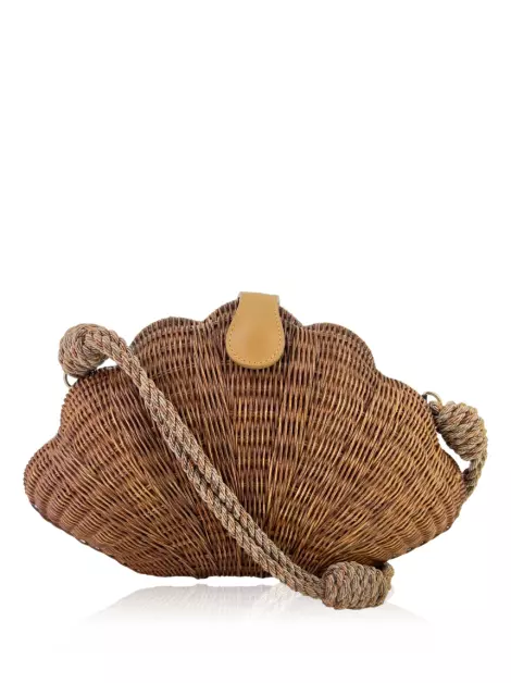 Clutch Isla Rafia Marrom