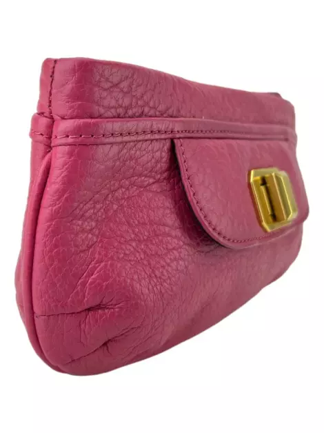 Clutch Juicy Couture Wristlet Couro Rosa