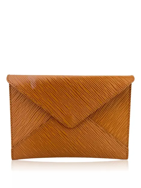 Clutch Louis Vuitton Envelope Pouch Marrom