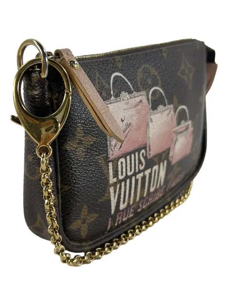 Clutch Louis Vuitton Pochette Accessories Mini '1 Rue Scribe, Paris' Monograma