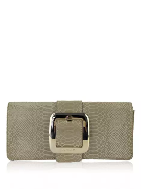 Clutch Michael Kors Texturizada Bege