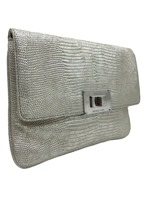 Clutch Michael Michael Kors Embossed Prateado