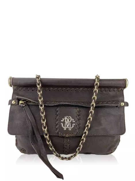 Clutch Roberto Cavalli Couro Marrom
