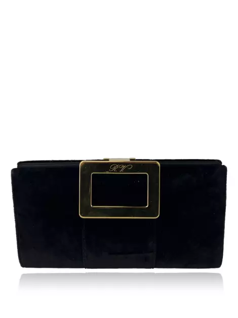 Clutch Roger Vivier Veludo Preta