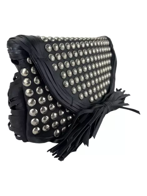 Clutch Sonia Rykiel Studded Couro Preta