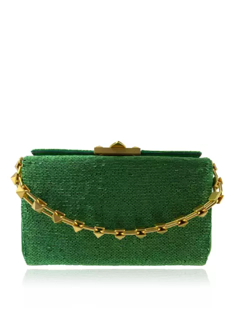 Clutch Valentino Rockstud Evening Verde