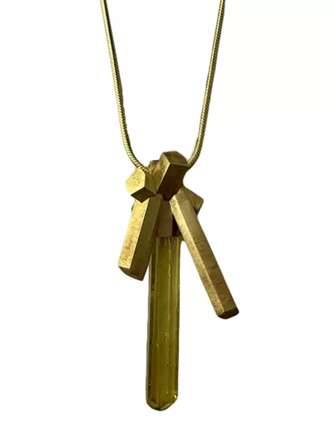 Colar Antonio Bernardo Pedras Dourado
