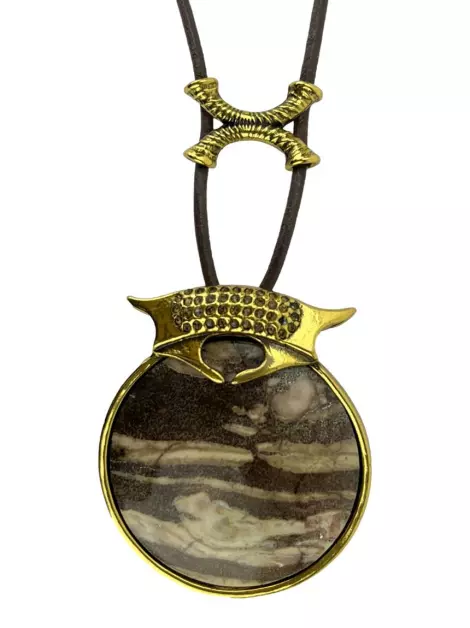 Colar Camila Klein Medalhão Dourado