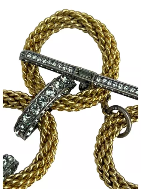 Colar Lanvin Corrente Aros Dourado