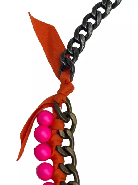 Colar Lanvin Corrente Contas Rosa